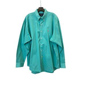 Ralph Lauren Green Teal Blake Button Down - Size M